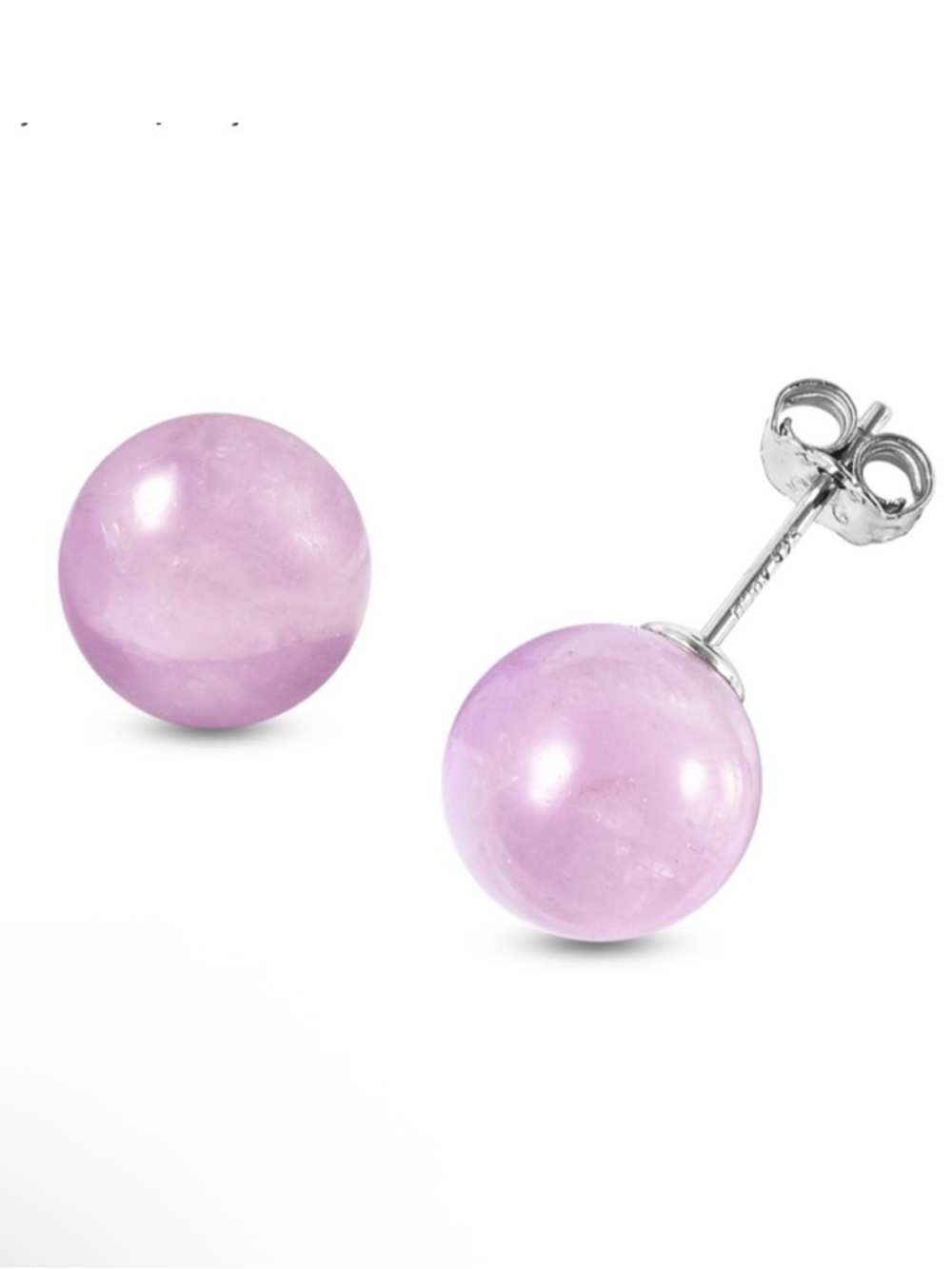 Martha Rocha Kunzite Beaded Stud Earrings